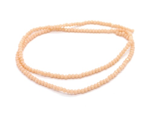 1 Strang Glasschliffperlen, 2 mm, pfirsich