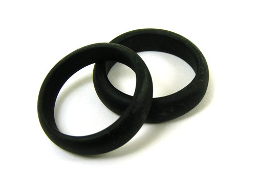 Glasring, ca. Ø 24 mm, schwarz, matt