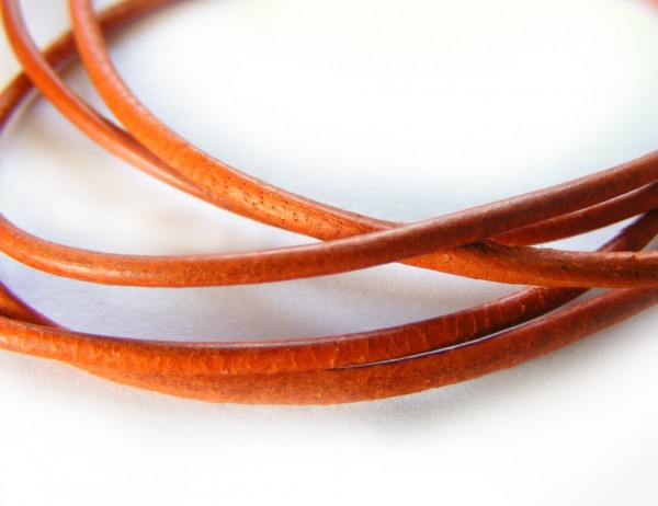 Ziegenleder, 1 Meter, 1,5 mm, orange