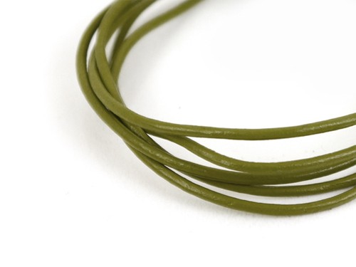 Rindleder, 1 m, 1 mm, olivgrün
