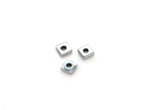 Vierreck Hämatit, 3 mm, silber