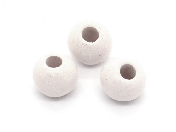 Keramik Perle, 9-10 mm, weiß