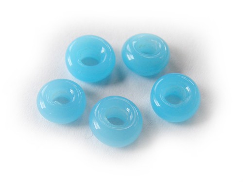 Glasring, ca. Ø 8 mm, hellblau, glanz