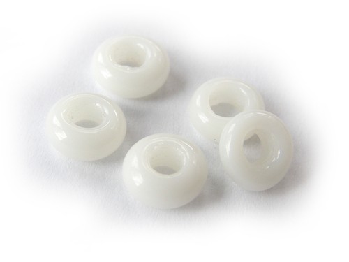 Glasring, ca. Ø 8 mm, weiß, glanz