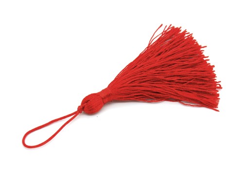 Quaste groß, 70 mm, rot