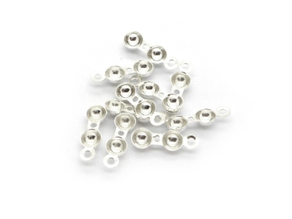 10 Klappkapsel mit Öse, 3,5 mm innen, 925 Silber