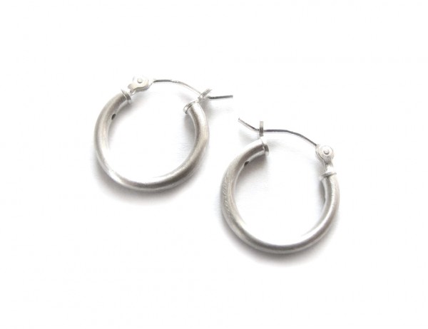 Creolen rund, 14 mm, 925 Silber, 1 Paar