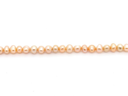 1 Strang Süßwasserperlen, 6 mm, lachs