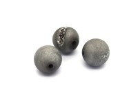 Druzy Achat, Kugel, 8 mm, grau Druzy Achat, Kugel, 8 mm, grau