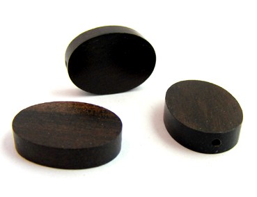 Ovale Scheibe, 20 mm, dunkelbraun