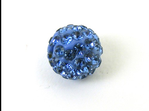 Shamballa Perle, 8 mm, hellblau