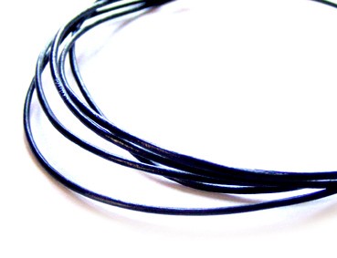 Rindleder, 1 m, 1 mm, schwarz