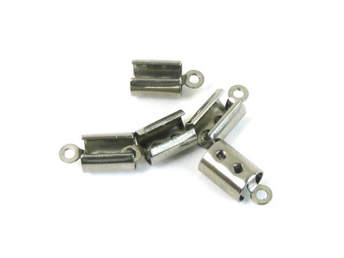 Endkappe für Lederband, 2,5-4 mm, Edelstahl