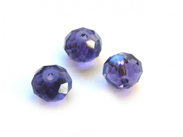 Glasschliffperle, 10 mm, lila/violett