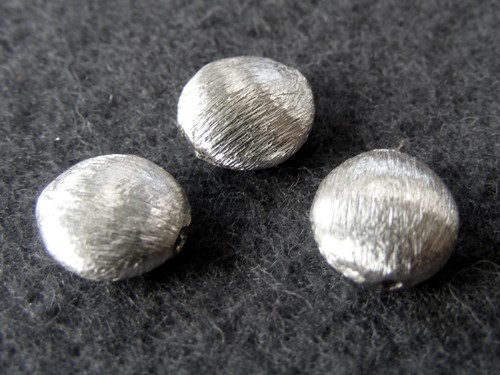 Scheibe, 10 mm, versilbert, matt gebürstet