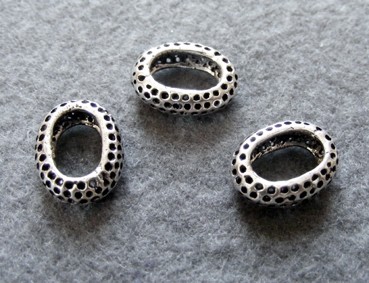 Oval, 15 mm, versilbert