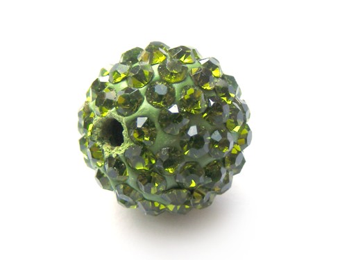 Shamballa Perle, 12 mm, apfelgrün