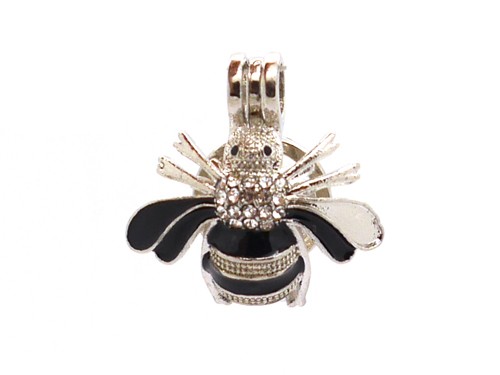 Anhänger Biene, 23 mm, silberfarben