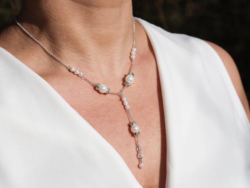 Kette Muschelkernperlen, 45 cm