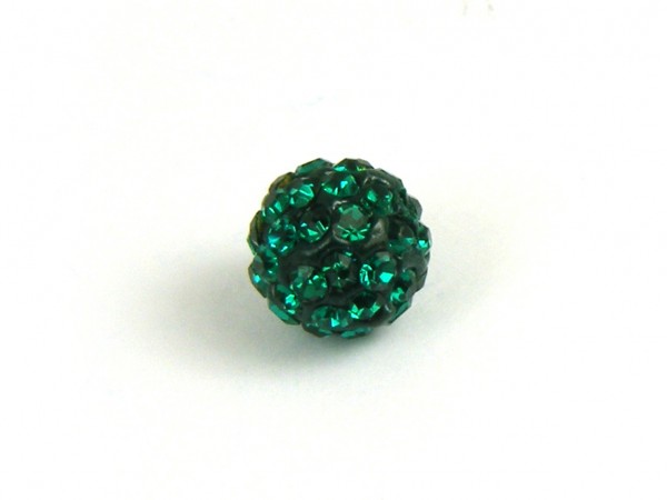 Shamballa Perle, 6 mm, dunkelgrün