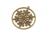 Anhänger Schneeflocke, 35 mm, bronzefarben Anhänger Schneeflocke, 35 mm, bronzefarben