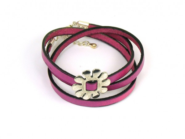 Blume, 19 mm, versilbert