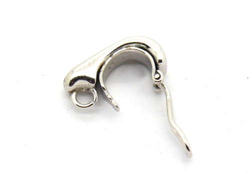 Anhängerbefestigung/Agraffe, 16 mm, rhodiniert