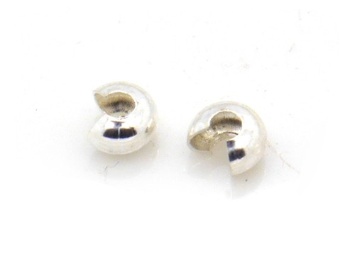 50 Kaschierperlen, 3 mm, versilbert