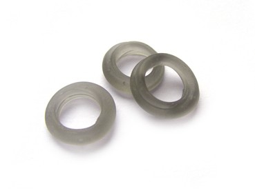 Glasring, ca. Ø 15 mm, grau, matt