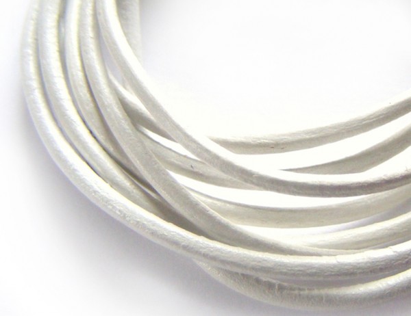 Ziegenleder, 1 Meter, 1,5 mm, weiß