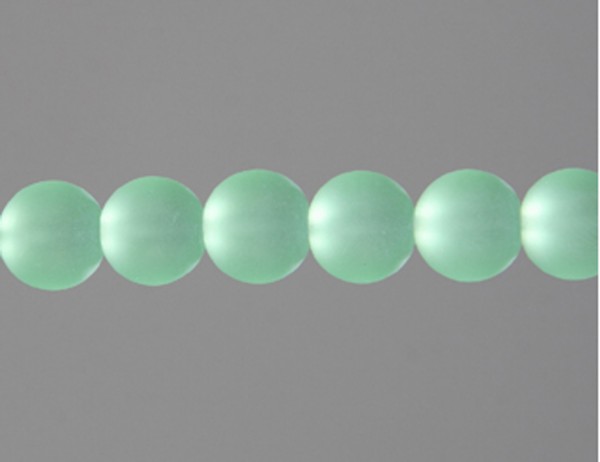 1 Strang Glasperlen, 10 mm, hellgrün