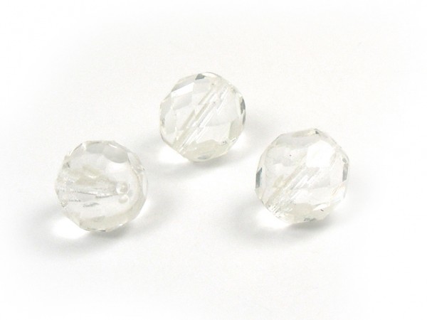 15 Stk. Kugeln, 12 mm, transparent, facettiert