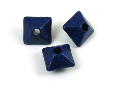 Keramik Doppelpyramide, 10 mm, royalblau