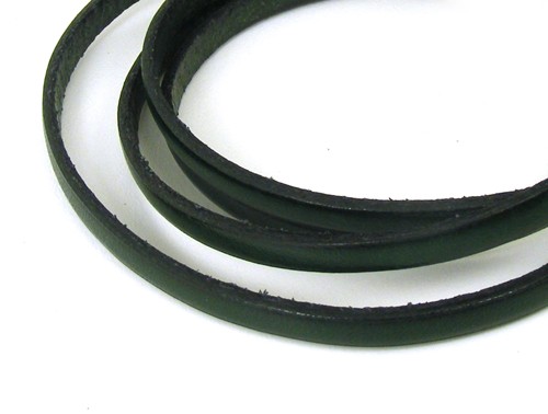 Lederband, 10 cm, 5 mm, dunkelgrün