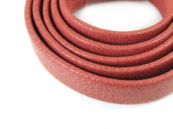 Lederband, 10 cm, 10 mm, rot