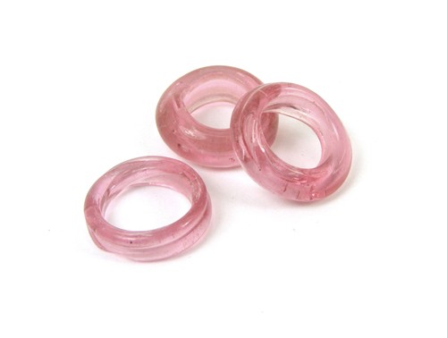 Glasring, ca. Ø 15 mm, rose, glanz