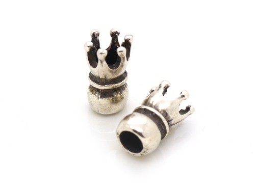 Krone, 17,5 mm, versilbert, geschwärzt