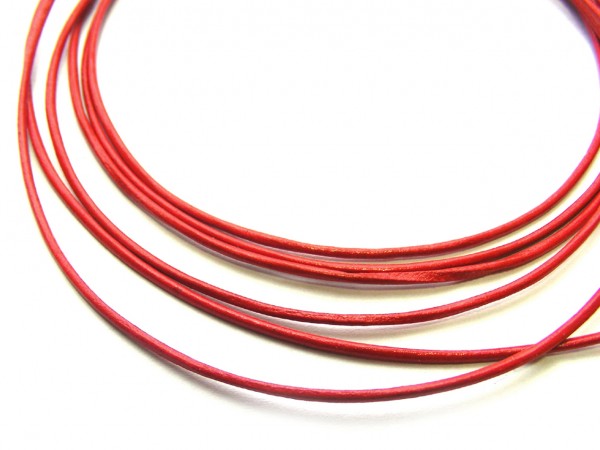 Rindleder, 1 m, 0,5 mm, rot
