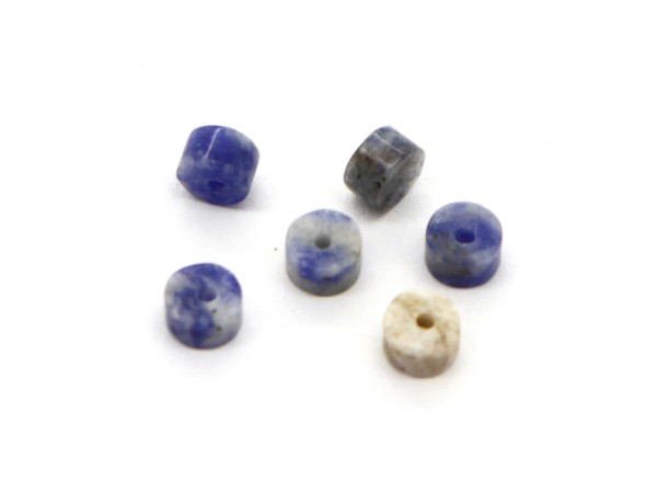 1 Strang Sodalith, 4x2 mm, blau