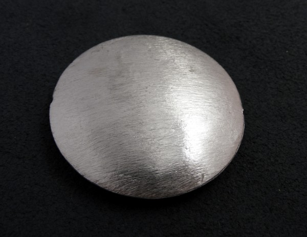 Scheibe, 40 mm, versilbert, matt gebürstet
