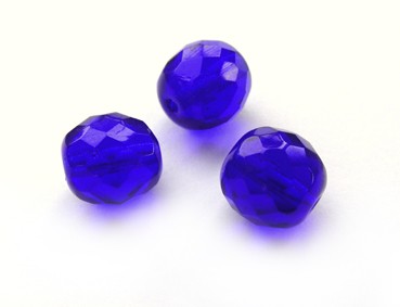 15 Stk. Kugeln, 10 mm, royalblau, facettiert