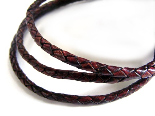 Lederband, 10 cm, 4 mm, kastanie