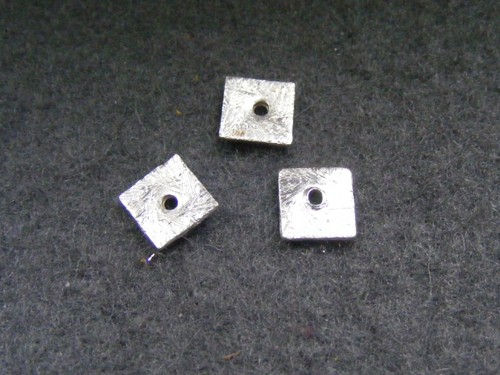 Viereck, 6 mm, versilbert, matt gebürstet