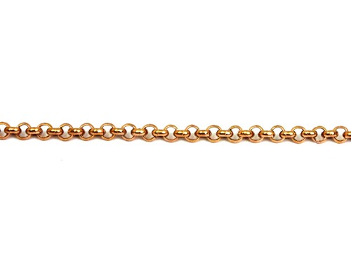 Gliederkette, Erbskette, 10 cm, Edelstahl, rosegold