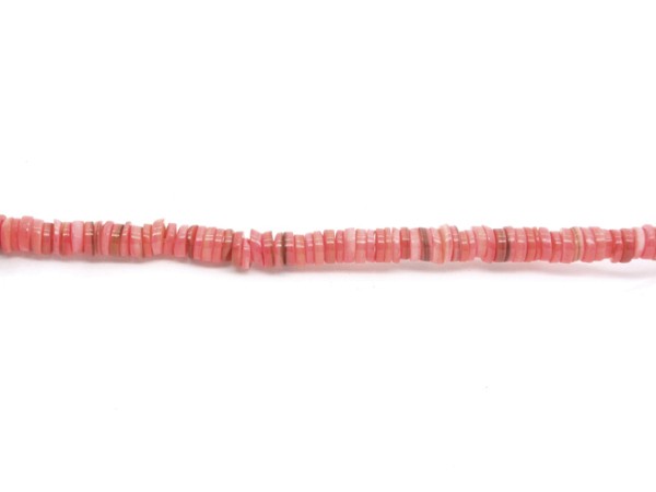 1 Strang Muschelscheiben, 6x2 mm, rosa