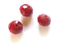 Glasschliffperle, 10 mm, rot Glasschliffperle, 10 mm, rot