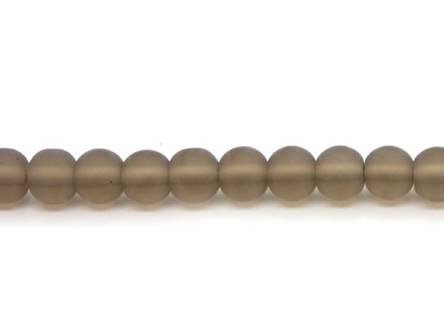 1 Strang Glasperlen, 6 mm, grau