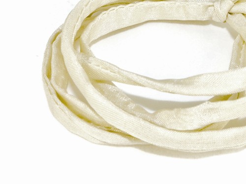 Seidenband, 10 cm, 6 mm, creme