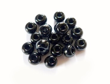 Roccailles, 6 mm, schwarz