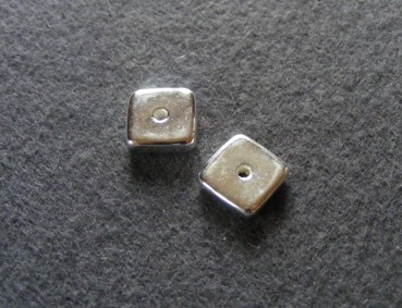 Quadrat, 13 mm, versilbert